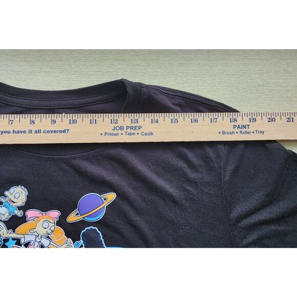 T-SHIRT-CLASSIC NICKELODEON CHARACTERS IN SPACESHIP-Black-Child XLarge/Adult Sml - Picture 7 of 10